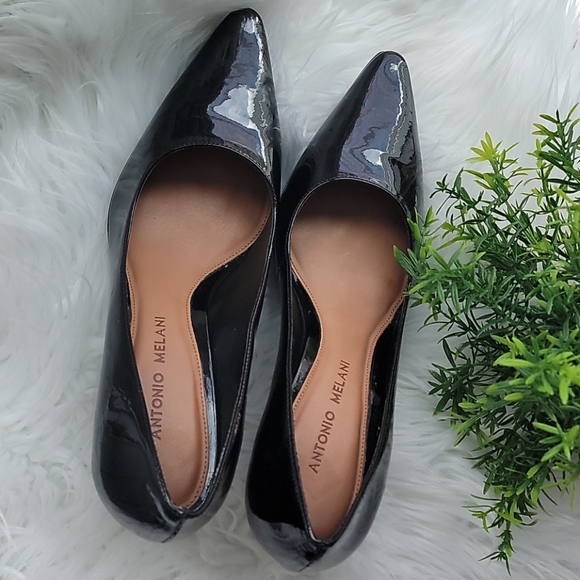ANTONIO MELANI black pointed toe heel - Picture 2 of 8